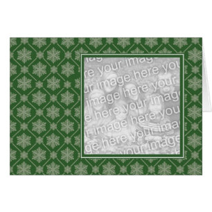 Snowflake Christmas Photo Greeting Cards