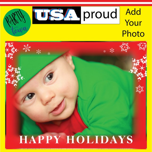 Snowflake Christmas Photo Holiday ❄️ Elegant Frost Postcard (Creator Uploaded)