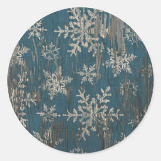 snowflake Christmas Rustic christmas sticker