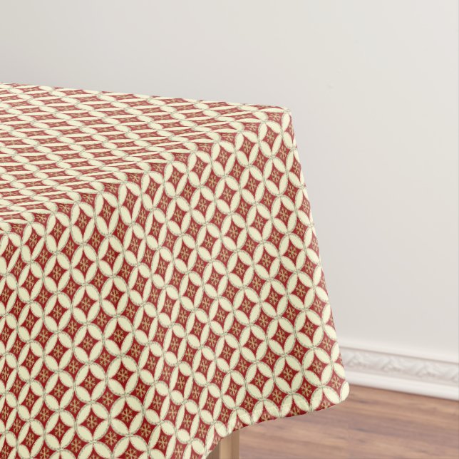 Snowflake Circles-1-52x70 COTTON TABLECLOTH (In Situ)