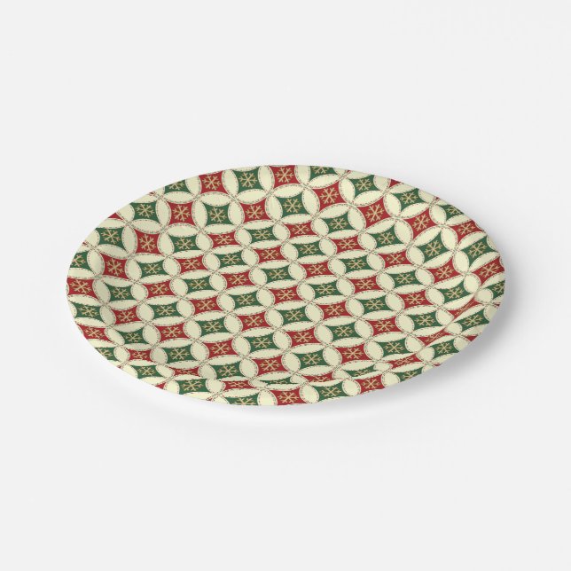 Snowflake Circles-3-PAPER PLATES (Angled)