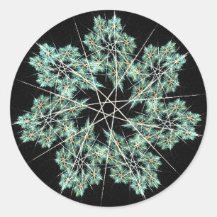 snowflake classic round sticker