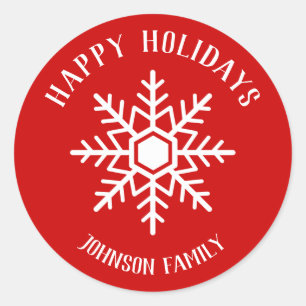 Snowflake Classic Round Sticker