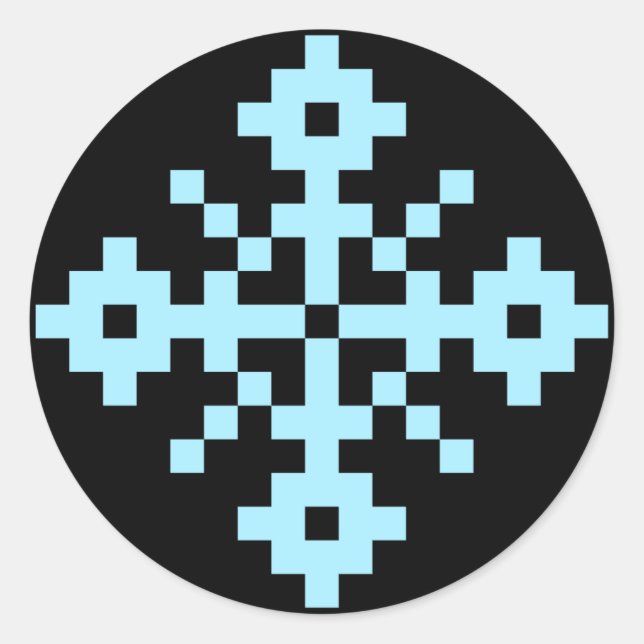 Snowflake Classic Round Sticker (Front)