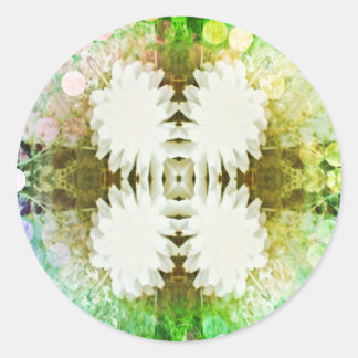 Snowflake Classic Round Sticker, Glossy Sticker