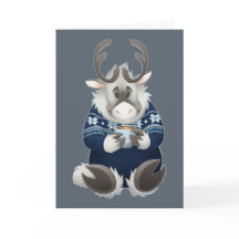 Snowflake Coffee-bou - Greeting Card