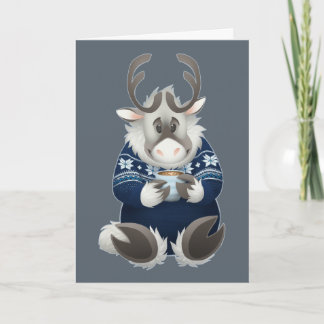 Snowflake Coffee-bou - Greeting Card