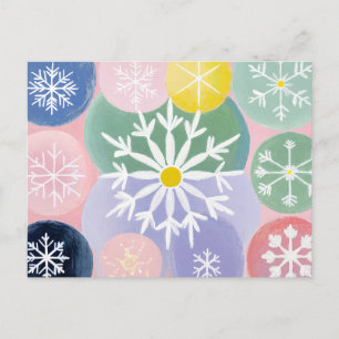 Snowflake Constellations Holiday Postcard