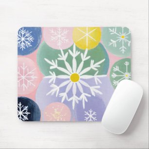 Snowflake Constellations Mouse Pad