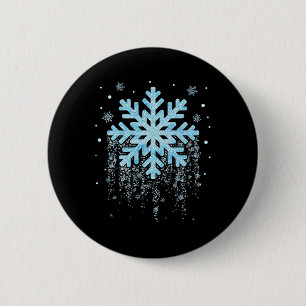 Snowflake Costume Winter Christmas Matching Mens K 6 Cm Round Badge