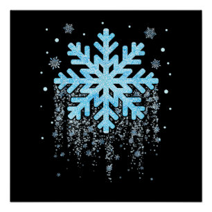 Snowflake Costume Winter Christmas Matching Mens W Poster