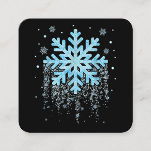 Snowflake Costume Winter Christmas Matching Mens W Square Business Card