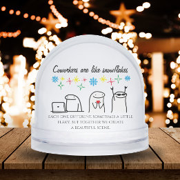 Snowflake Coworkers Meme Art Photo Office Gift Snowglobe