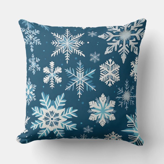 snowflake crystals pillow (Front)