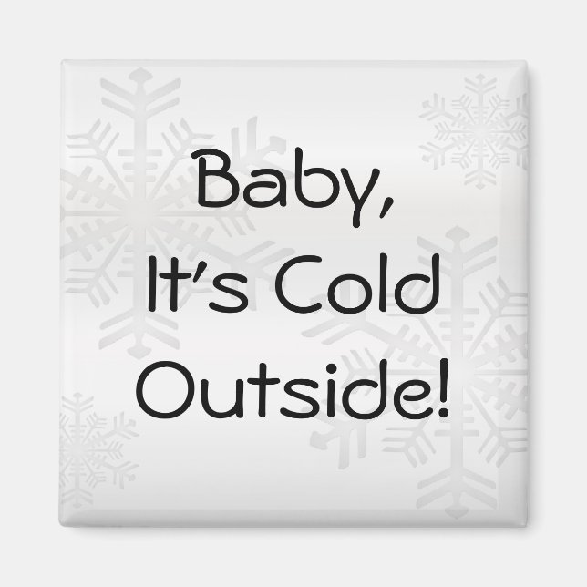 Snowflake Customisable Magnet (Front)