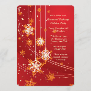 Snowflake Dangles Holiday Card