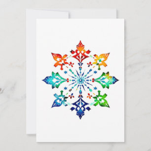Snowflake Design B - Pen & Ink Holiday Card