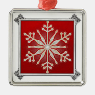 Snowflake Design Metal Tree Decoration