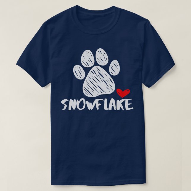 Snowflake Dog name Puppy Parent Puppy Named Bella  T-Shirt (Design Front)