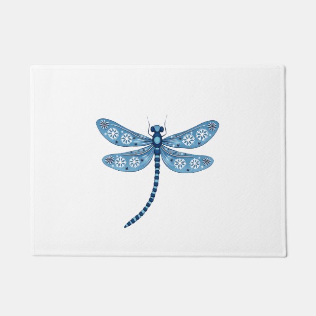 Snowflake Dragonfly Spirit Doormat (Front)