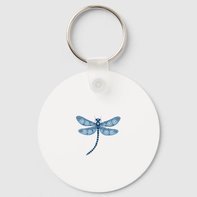 Snowflake Dragonfly Spirit Key Ring (Front)