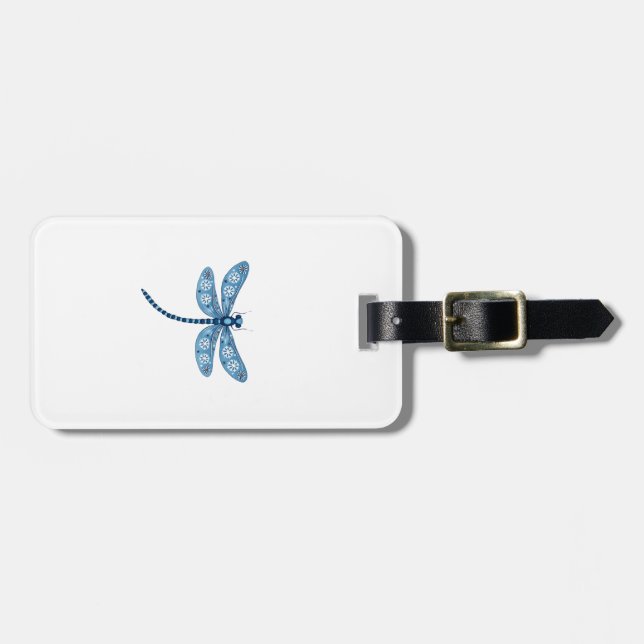 Snowflake Dragonfly Spirit Luggage Tag (Front Horizontal)
