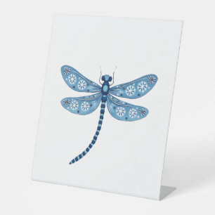 Snowflake Dragonfly Spirit Pedestal Sign