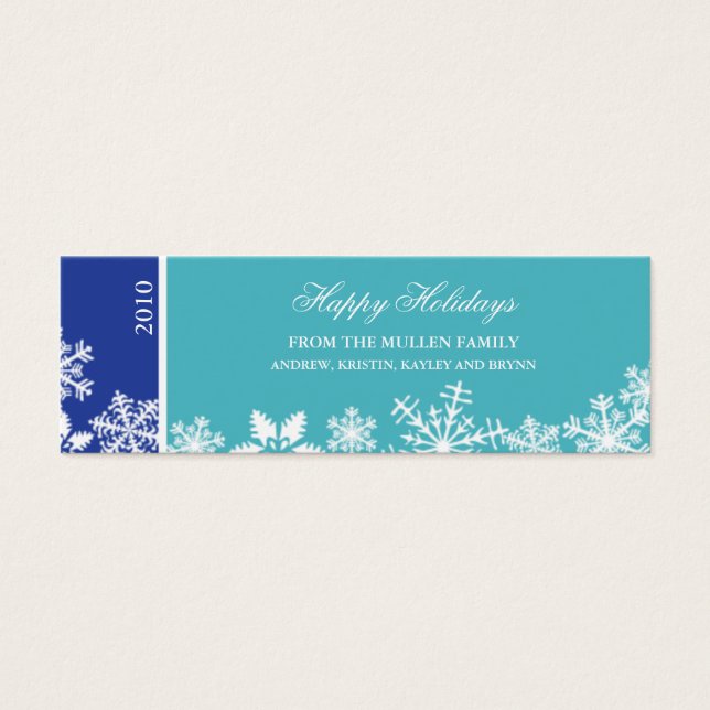 Snowflake Edge Holiday Gift Tag (Front)