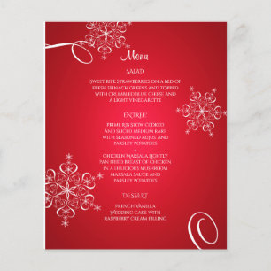 Snowflake Elegance Wedding Menu