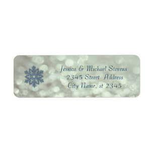 Snowflake Elegant modern bokeh holiday wedding