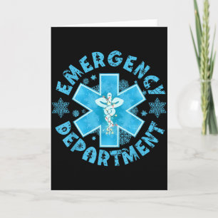 Snowflake Emergency Department Winter Er Ed Nurse Card