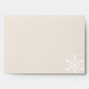 Snowflake Envelope Blush Pink Winter Envelopes