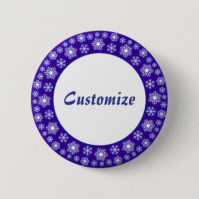 Snowflake factory Template 6 Cm Round Badge (Front)