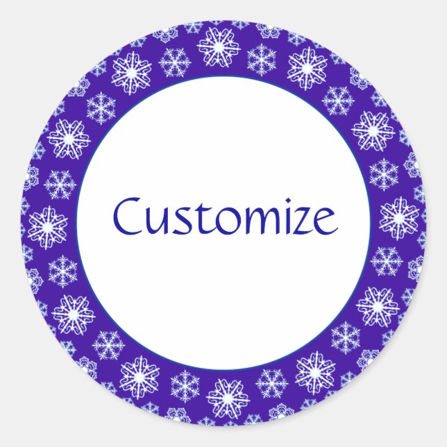 Snowflake factory Template Classic Round Sticker (Front)