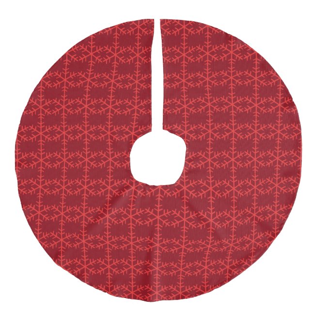 Snowflake Faux Linen Tree Skirt (Front)