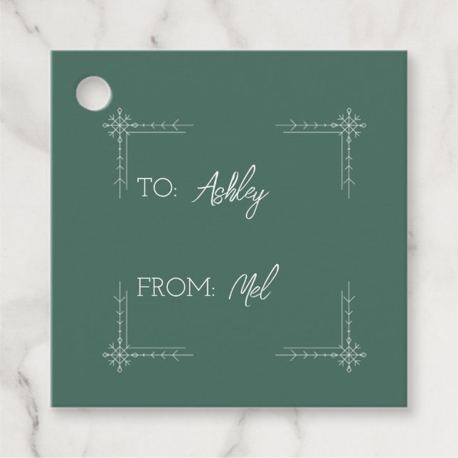 Snowflake Favour Tags (Front)