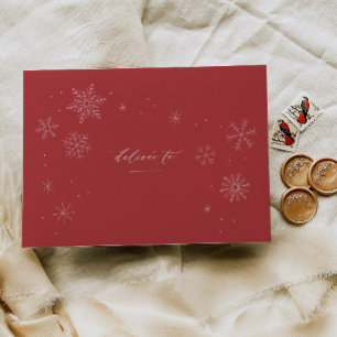 Snowflake Flurry Christmas Card Mailing Envelope
