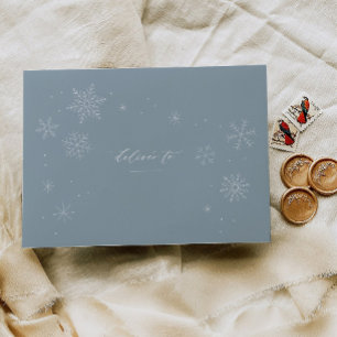 Snowflake Flurry Christmas Card Mailing Envelope