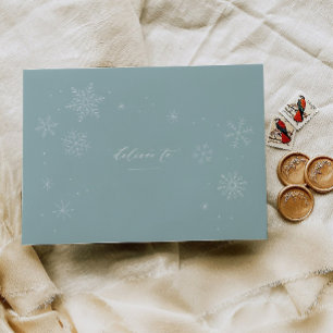 Snowflake Flurry Christmas Card Mailing Envelope