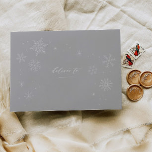 Snowflake Flurry Christmas Card Mailing Envelope