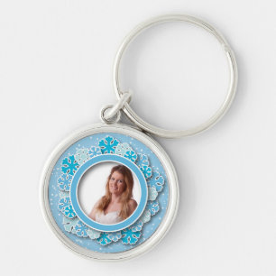 Snowflake frame key ring