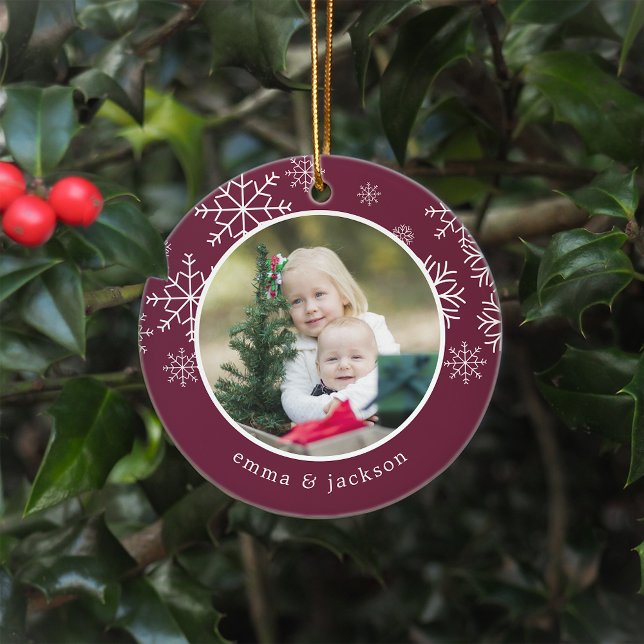 Snowflake Frame | Photo Ceramic Tree Decoration (Creator Uploaded)