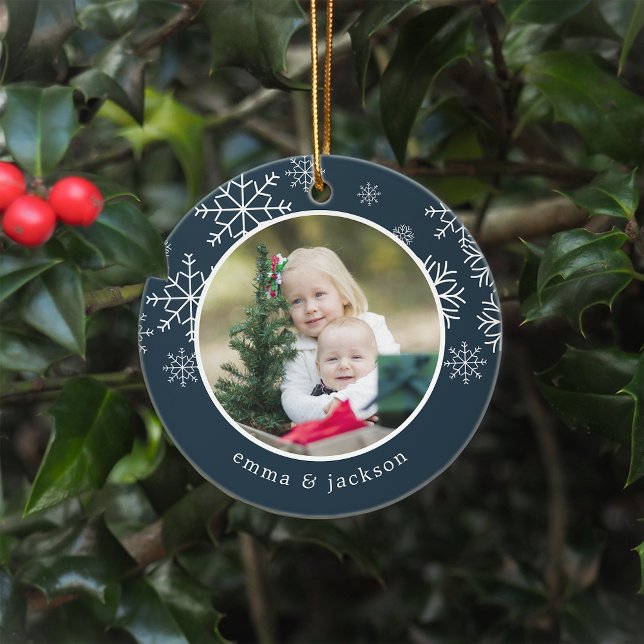 Snowflake Frame | Photo Ceramic Tree Decoration (Creator Uploaded)