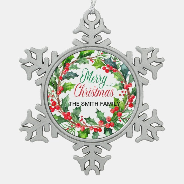 Snowflake Framed Ornament (Front)