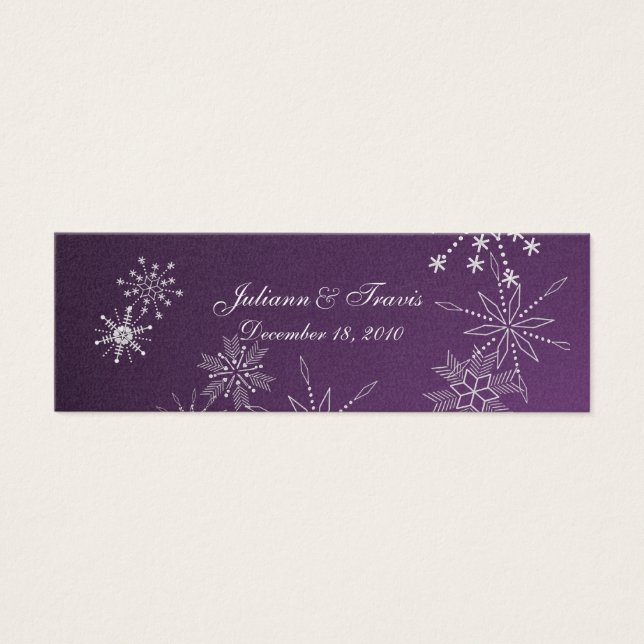 Snowflake Gems/ seating card (Front)