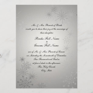 Snowflake Gems/ Silver Invitation