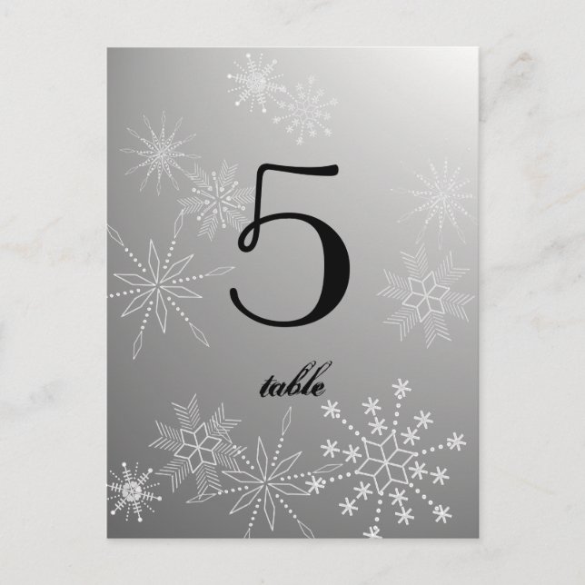 Snowflake Gems/ Table Card (Front)