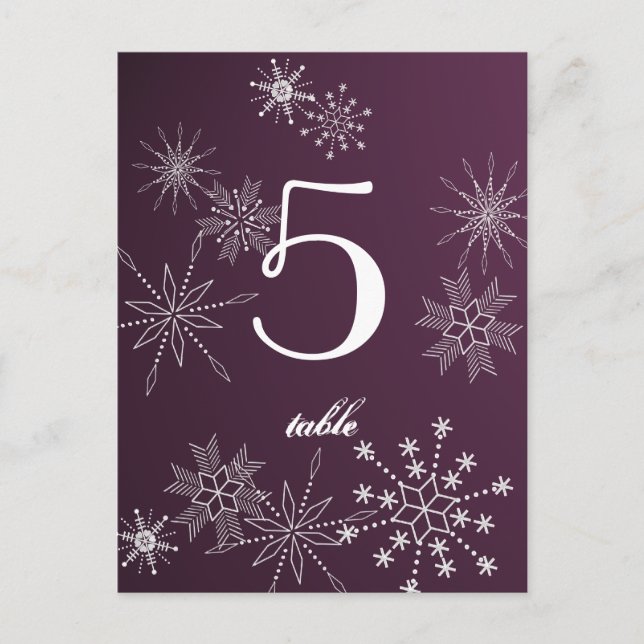 Snowflake Gems/ Table Card (Front)