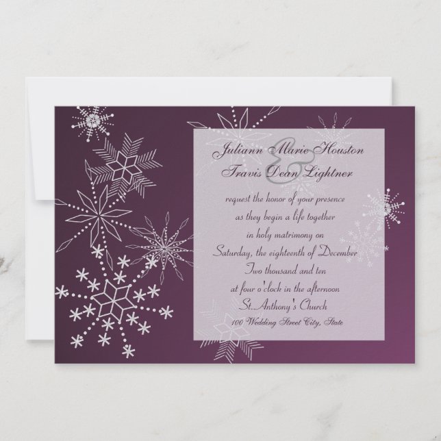 Snowflake Gems/ Wedding Invitation (Front)