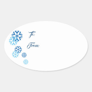 Snowflake Gift Tag Stickers